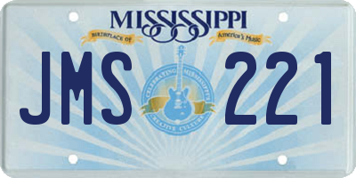 MS license plate JMS221