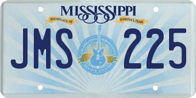 MS license plate JMS225