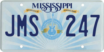MS license plate JMS247