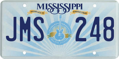 MS license plate JMS248