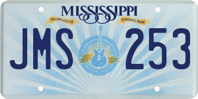 MS license plate JMS253