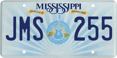 MS license plate JMS255