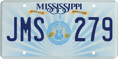 MS license plate JMS279