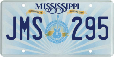 MS license plate JMS295