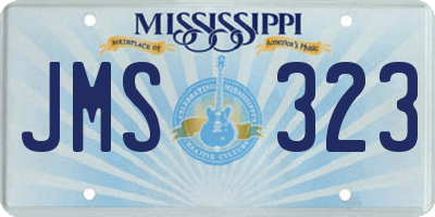 MS license plate JMS323