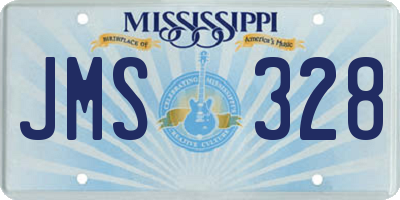 MS license plate JMS328
