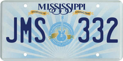 MS license plate JMS332