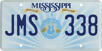 MS license plate JMS338