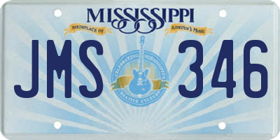 MS license plate JMS346