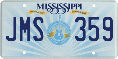 MS license plate JMS359