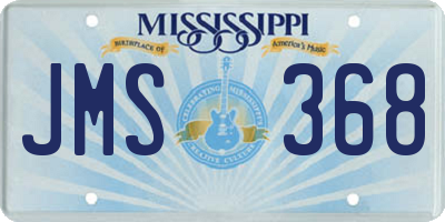 MS license plate JMS368