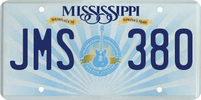 MS license plate JMS380