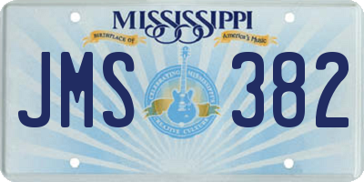 MS license plate JMS382