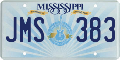 MS license plate JMS383