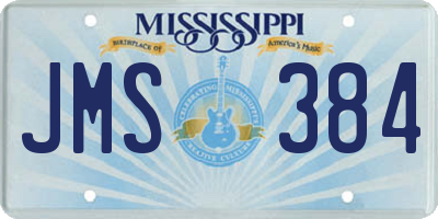 MS license plate JMS384