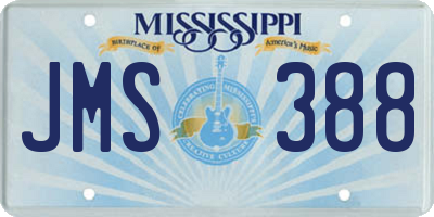 MS license plate JMS388