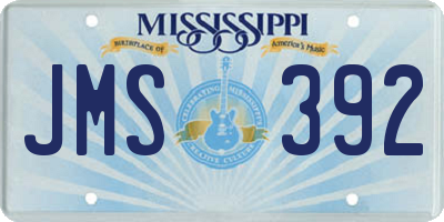 MS license plate JMS392