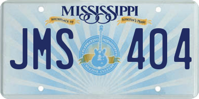 MS license plate JMS404