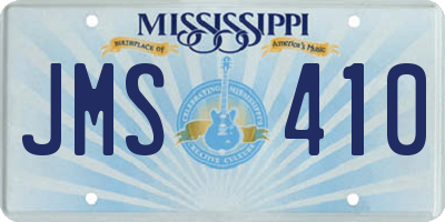 MS license plate JMS410