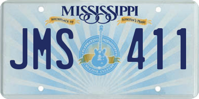 MS license plate JMS411
