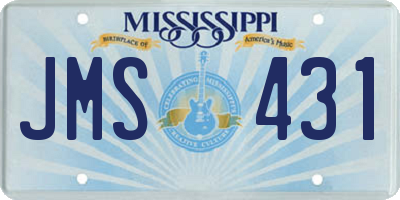 MS license plate JMS431