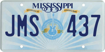MS license plate JMS437