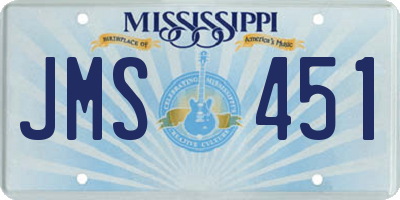 MS license plate JMS451