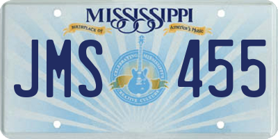 MS license plate JMS455