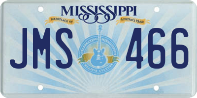 MS license plate JMS466