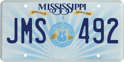 MS license plate JMS492