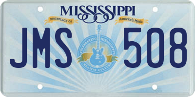 MS license plate JMS508