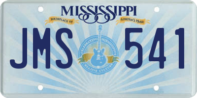 MS license plate JMS541