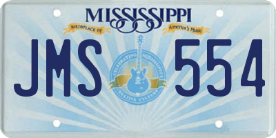 MS license plate JMS554