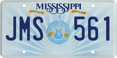 MS license plate JMS561