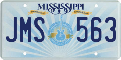 MS license plate JMS563
