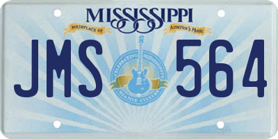 MS license plate JMS564