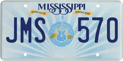 MS license plate JMS570