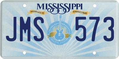 MS license plate JMS573