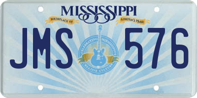 MS license plate JMS576