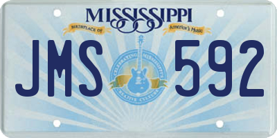 MS license plate JMS592