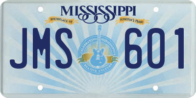 MS license plate JMS601
