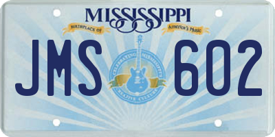 MS license plate JMS602