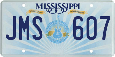 MS license plate JMS607