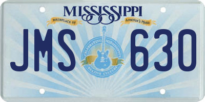 MS license plate JMS630