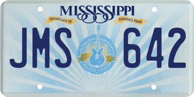 MS license plate JMS642