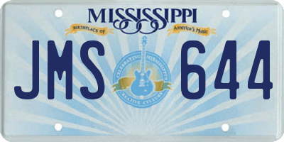 MS license plate JMS644