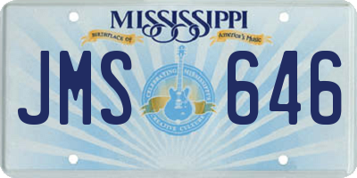 MS license plate JMS646