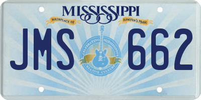 MS license plate JMS662