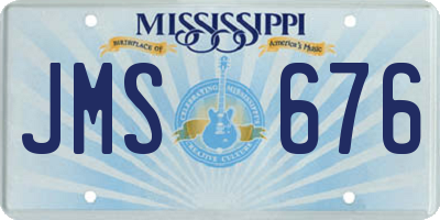 MS license plate JMS676