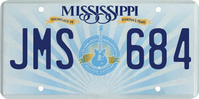 MS license plate JMS684